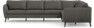 County - Hörnsoffa, 3+2-sits - Brun