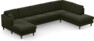 Eden - 3-sits soffa med schäslong vänster och divan höger - Grön