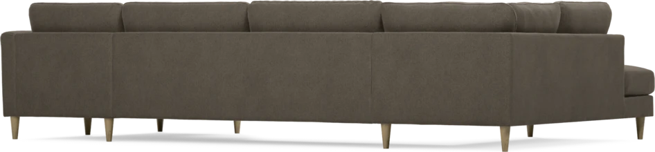 Bridge - 3-sits soffa med divan vänster och schäslong höger - Brun