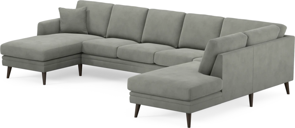 Eden - 3-sits soffa med schäslong vänster och divan höger - Grå