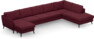 County - 4-sits soffa med schäslong vänster och divan höger - Röd