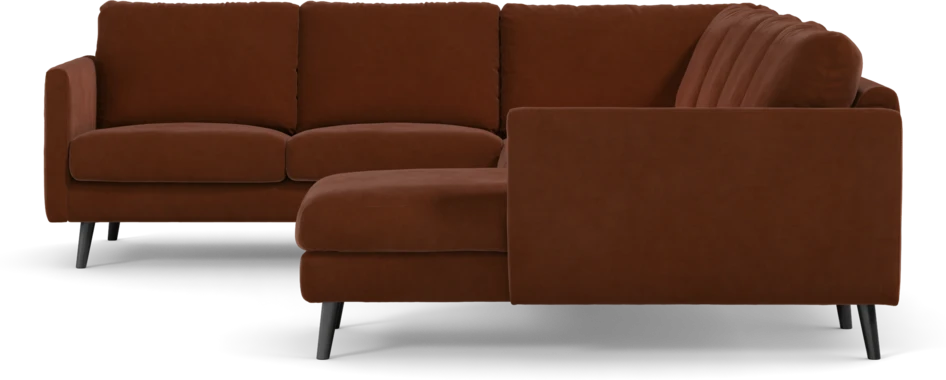 Madison Lux - Hörnsoffa med schäslong höger - Orange