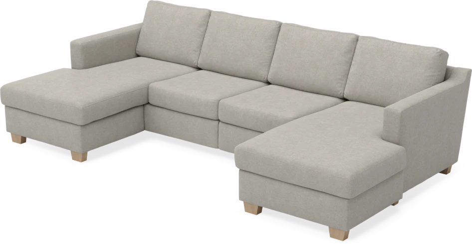 Friday - 2-sits soffa med två schäslonger - Beige