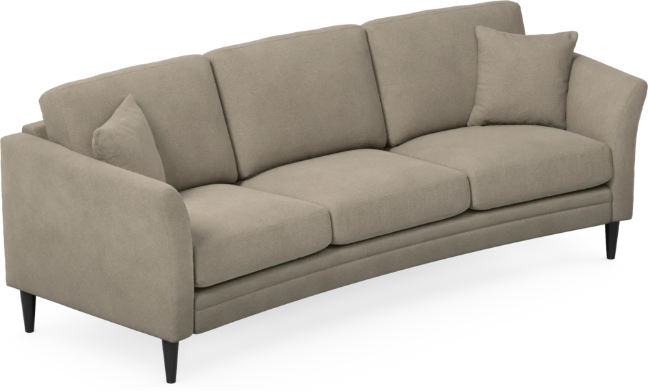 Eden - 3-sits soffa svängd - Beige
