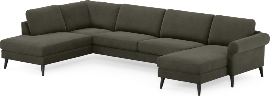 Bridge - 3-sits soffa med divan vänster och schäslong höger - Grå