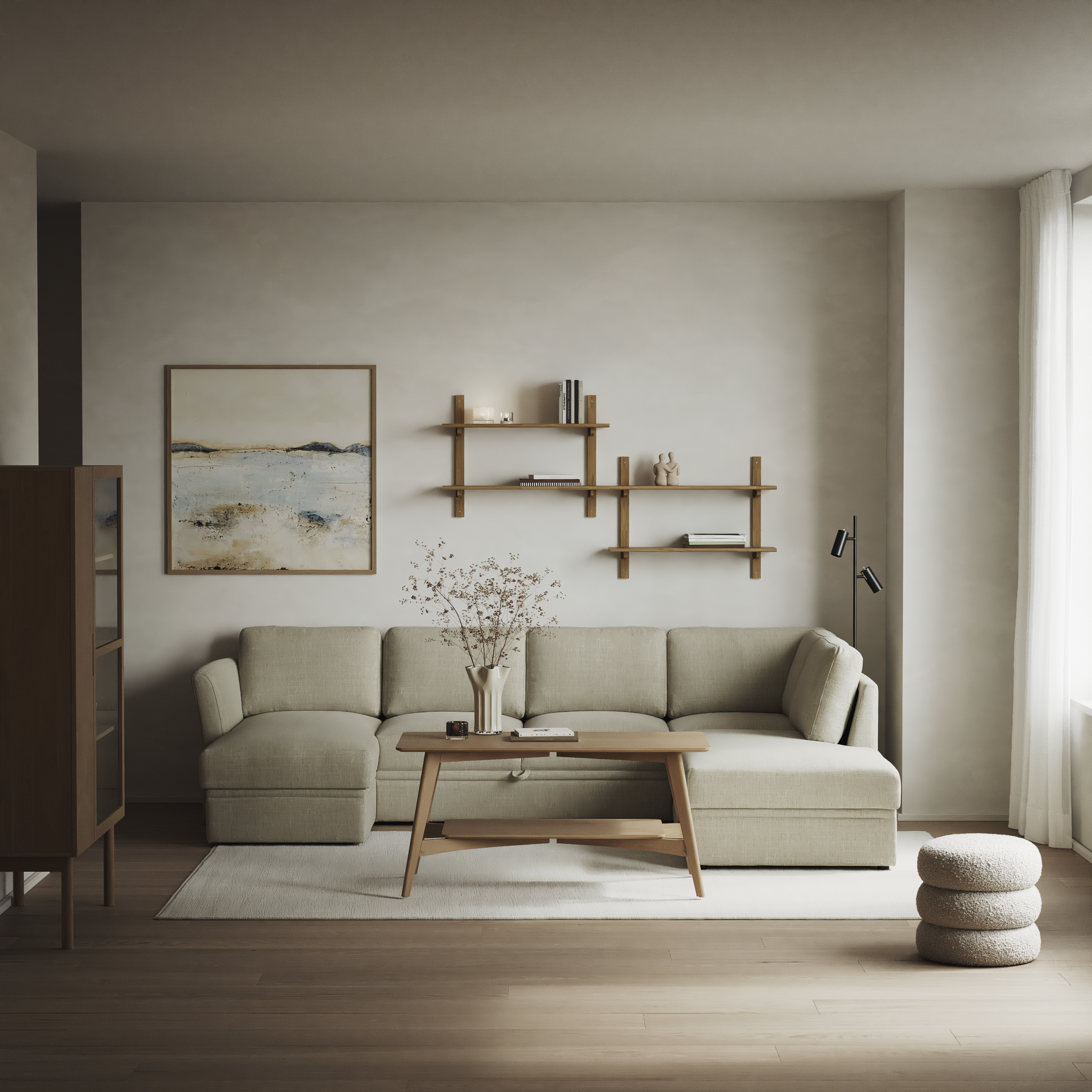 Öland - Bäddsoffa med schäslong vänster och divan höger - inspiration