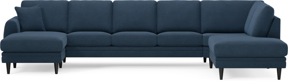 Eden - 3-sits soffa med schäslong vänster och divan höger - Blå
