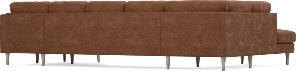 Eden - 3-sits soffa med divan vänster och schäslong höger - Orange