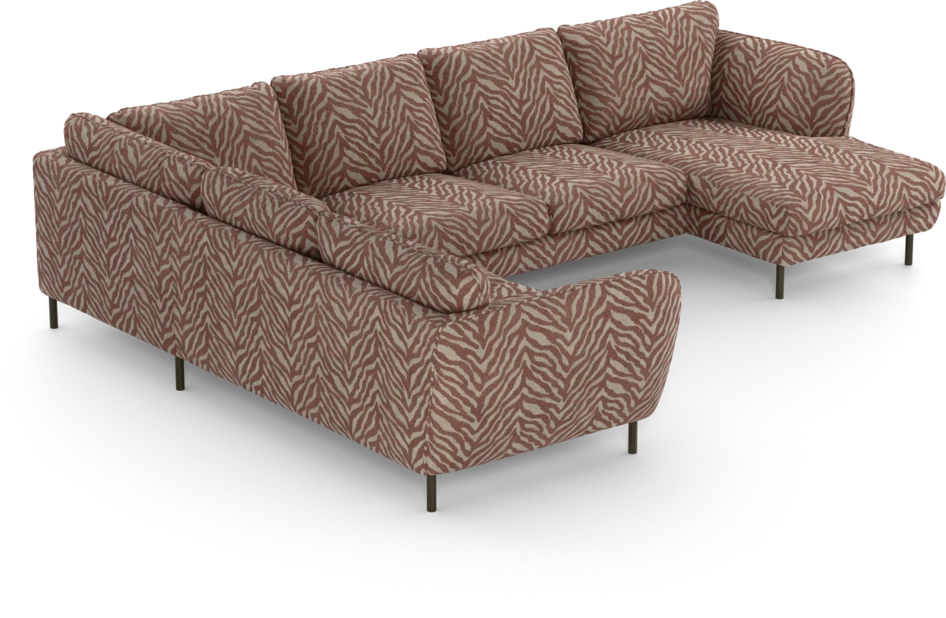 Madison Lux - Hörnsoffa med schäslong höger - Orange