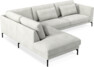 Willow - 3-sits soffa med divan vänster, fast klädsel - Vit