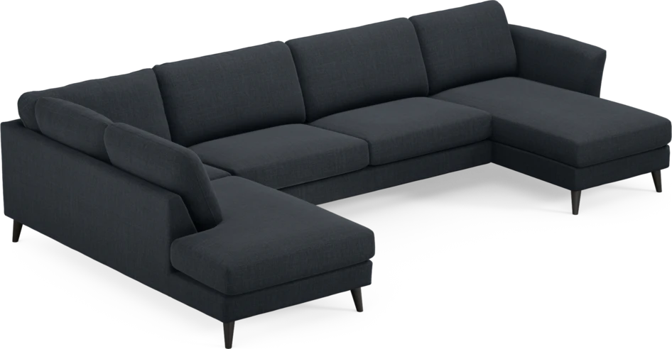 Bridge - 3-sits soffa med divan vänster och schäslong höger - Blå