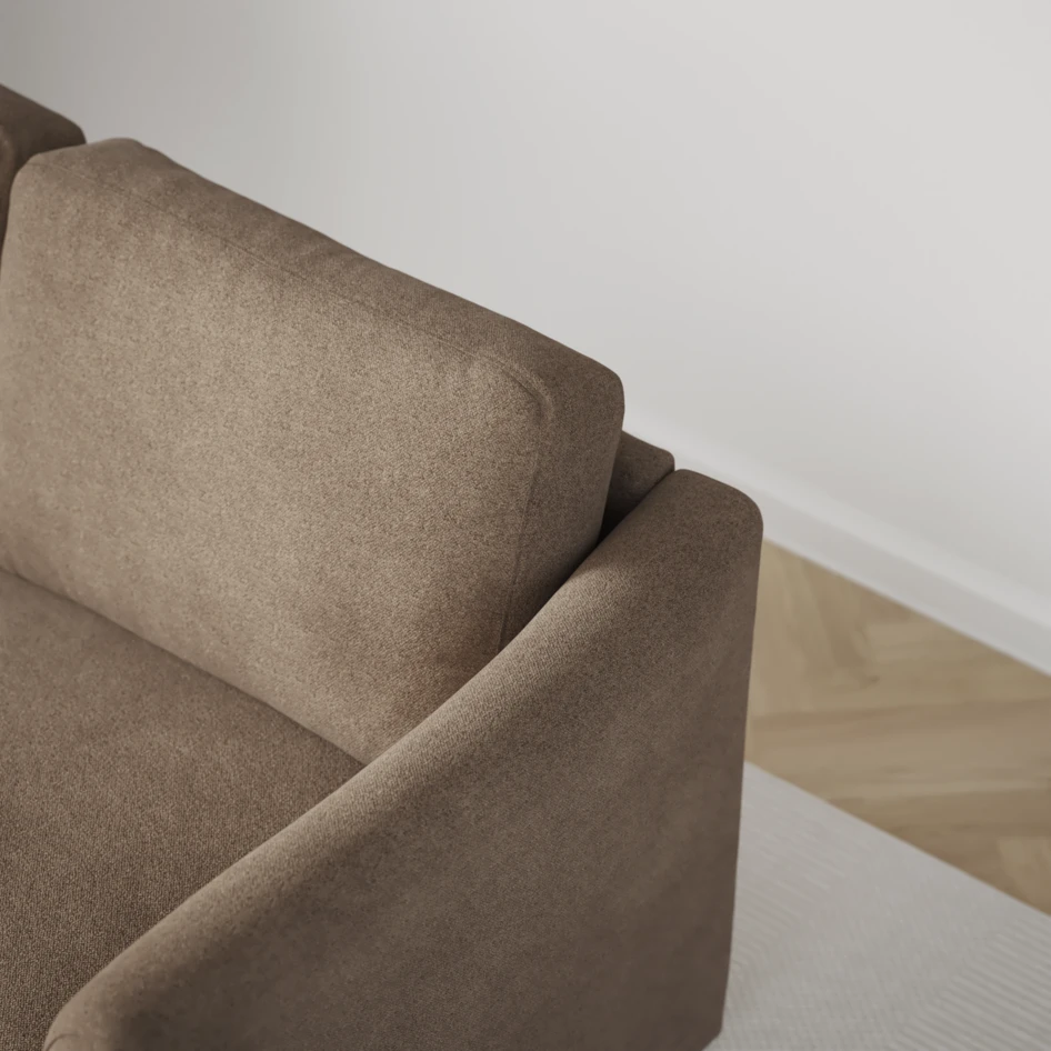 Öland - Bäddsoffa 3-sits, längsbäddad - Brun