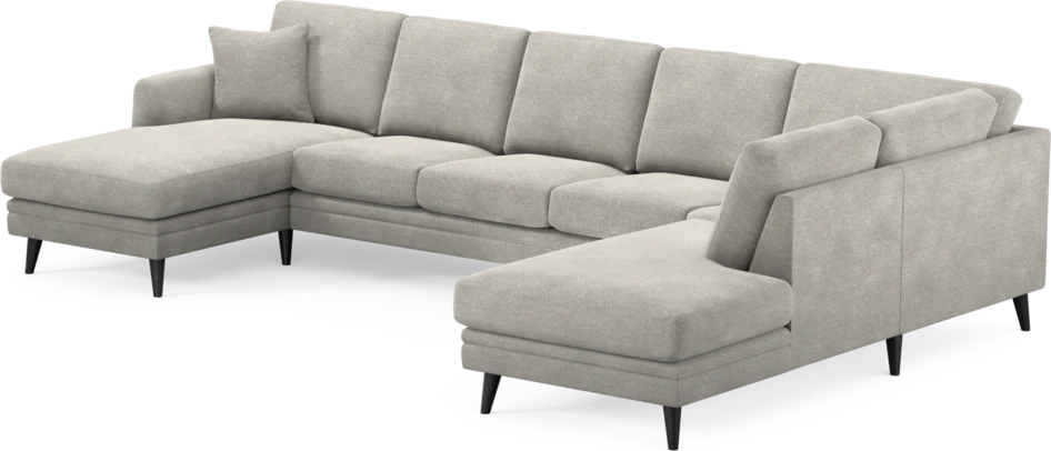 Eden - 3-sits soffa med schäslong vänster och divan höger - Grå