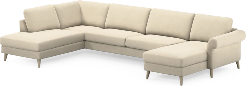 Bridge - 3-sits soffa med divan vänster och schäslong höger - Beige