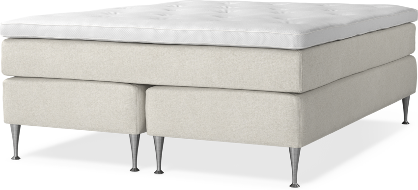 Delux Sense - Kontinentalsäng, dubbelsäng med bäddmadrass - Beige