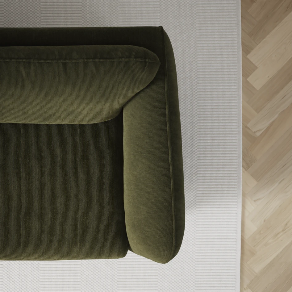 Madison - 3-sits soffa med divan höger - Grön