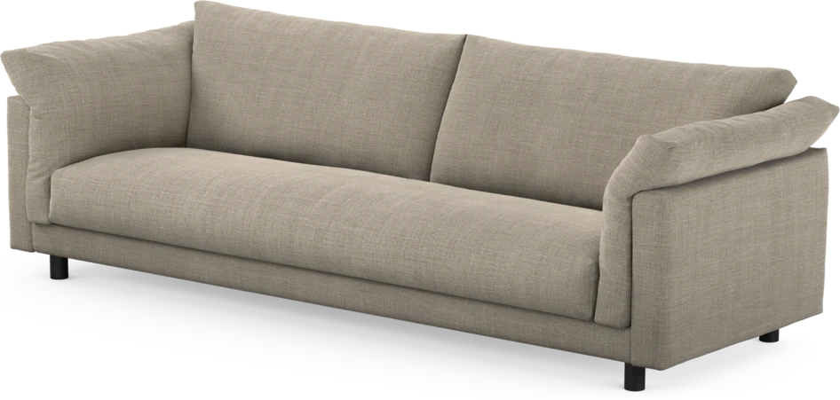 Cherrie - 4-sits soffa, hel dyna, fast klädsel - Beige