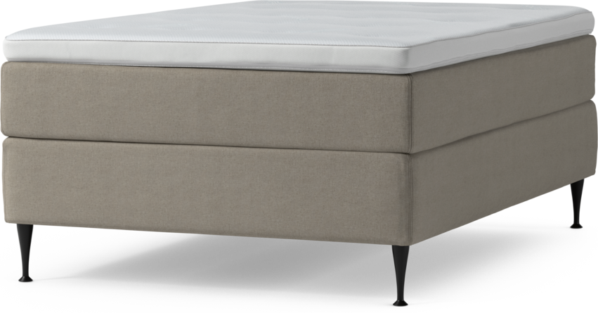 Delux Dream - Kontinentalsäng, enkelsäng 140 cm med bäddmadrass och sängben - Beige