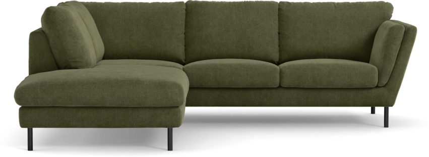 Madison Lux - 2-sits soffa med divan vänster - Grön