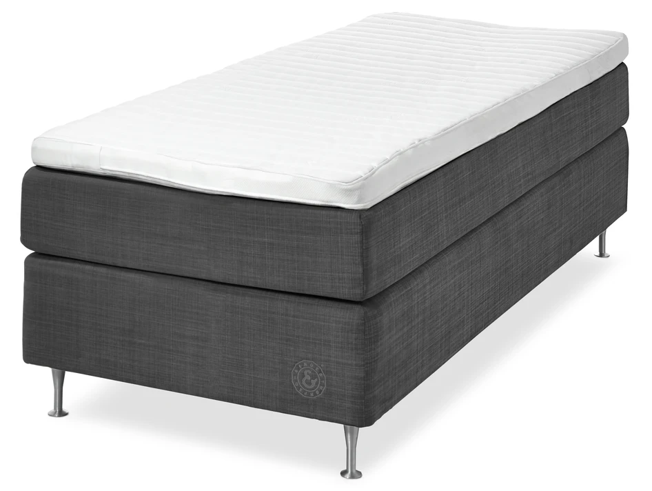 Cape Farewell Comfort - Kontinentalsäng, enkelsäng med bäddmadrass Fiord Soft - Grå