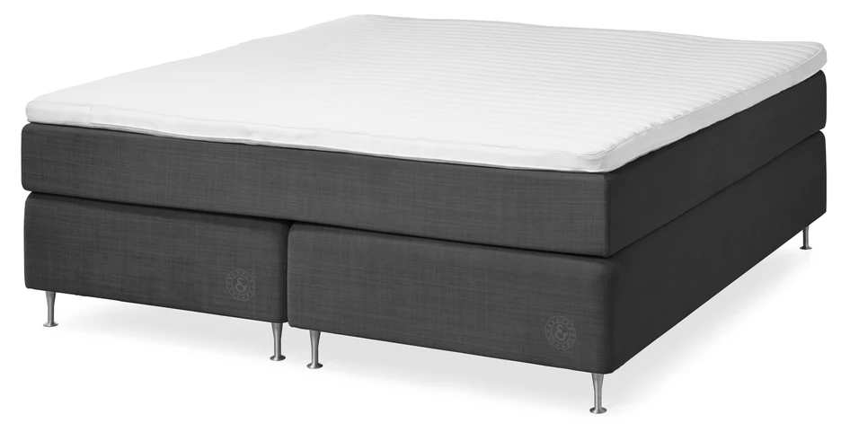 Cape Farewell Comfort - Kontinentalsäng, dubbelsäng med bäddmadrass Fiord Soft - Grå