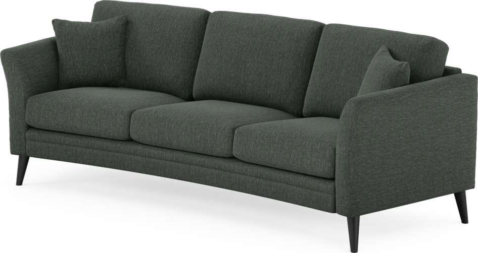 Eden - 3-sits soffa svängd - Grön