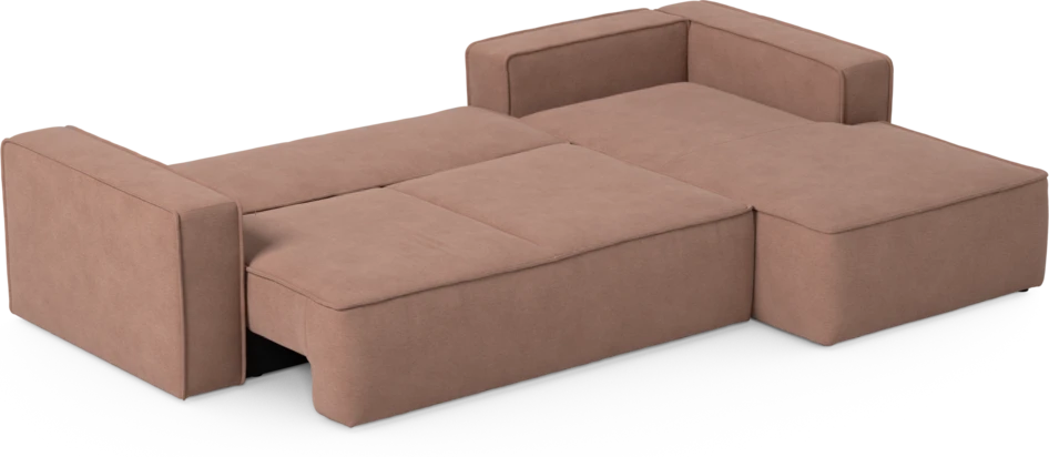 Ide - Bäddsoffa 3-sits med schäslong höger - Rosa