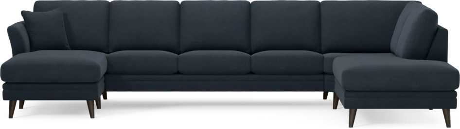 Eden - 3-sits soffa med schäslong vänster och divan höger - Blå