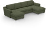 Friday - 2-sits soffa med två schäslonger - Grön