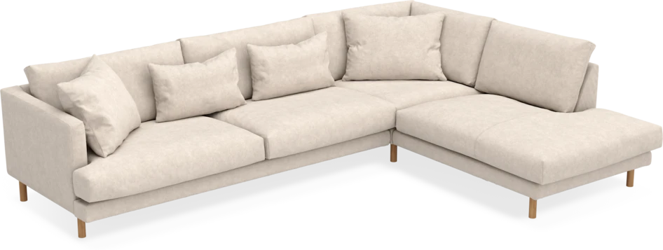 Harper - 3-sits soffa med divan höger - Vit