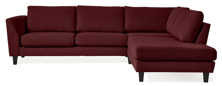 Saturday - 2,5-sits soffa med divan höger - Röd