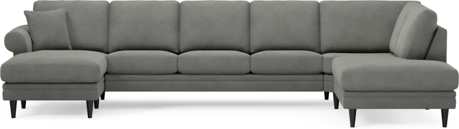 Eden - 3-sits soffa med schäslong vänster och divan höger - Grå