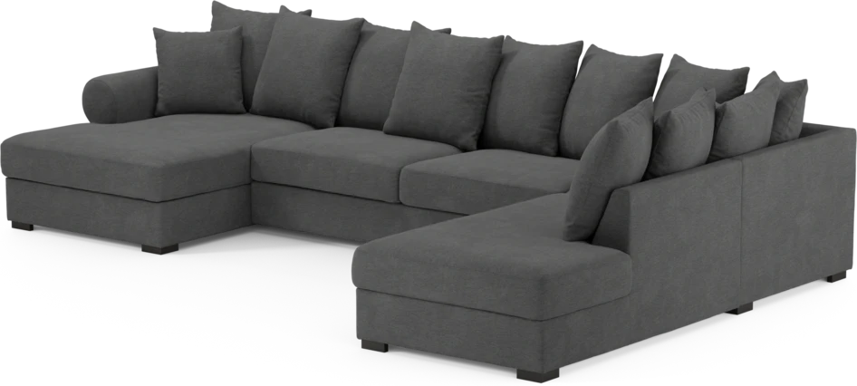 Town - 3-sits soffa med divan höger och schäslong vänster - Grå