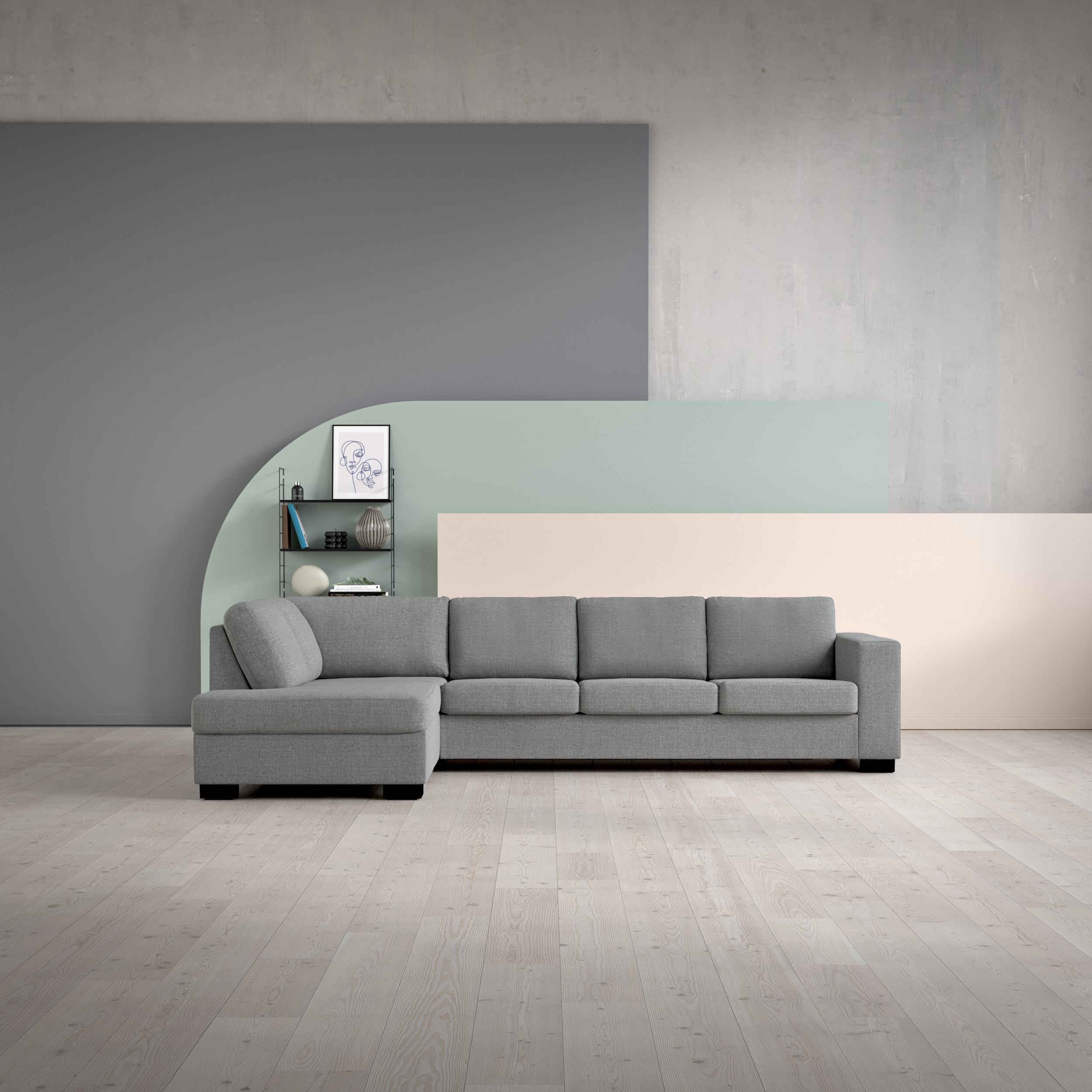 Nevada - 3-sits soffa med divan vänster - inspiration