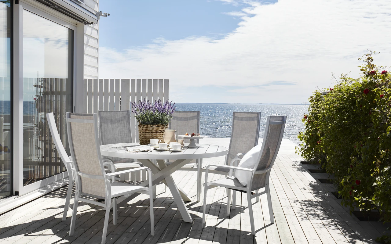 Modena - Utegrupp med bord och 6 reclinerstolar - inspiration