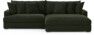 Rossi - 2-sits soffa med schäslong XL höger - Grön