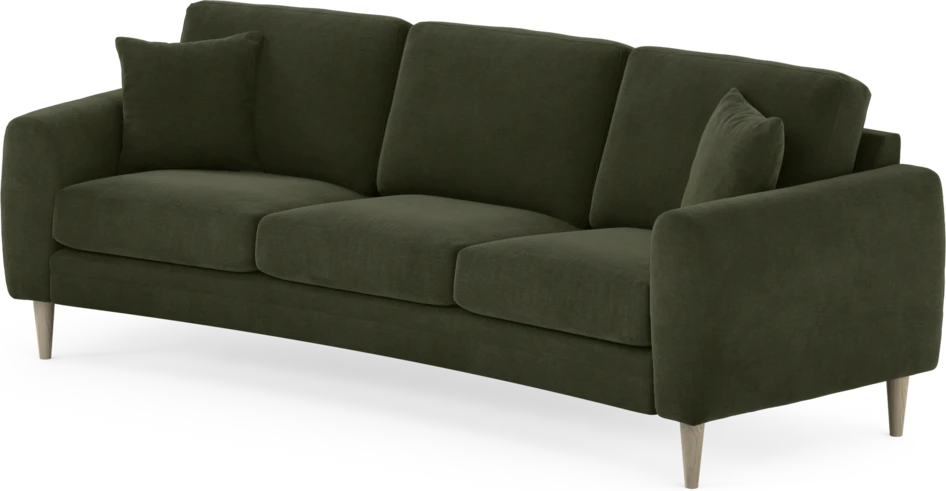 Eden - 3-sits soffa svängd - Grön