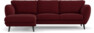 Madison Lux - 2-sits soffa med schäslong vänster - Röd