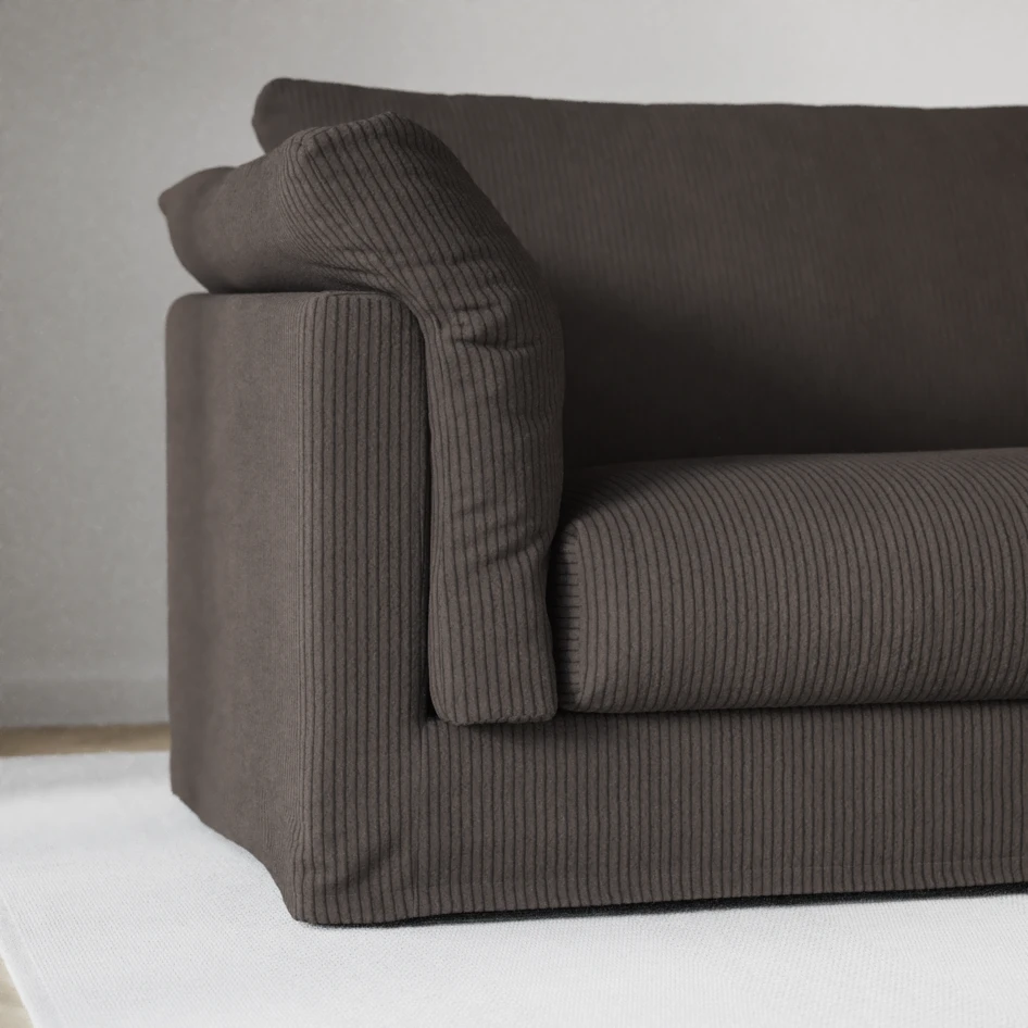 Cherrie Klädsel - Klädsel till 3-sits soffa med divan höger - Brun