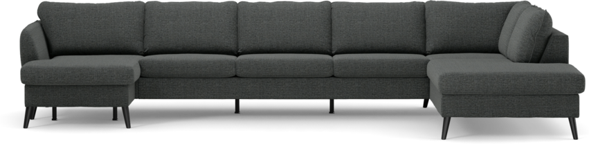County - 4-sits soffa med schäslong vänster och divan höger - Grå