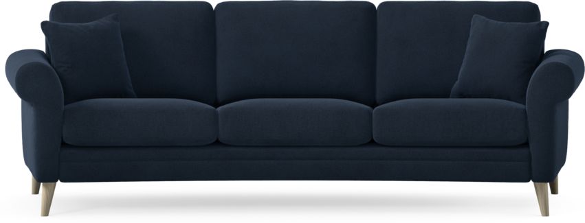 Eden - 3-sits soffa svängd - Blå