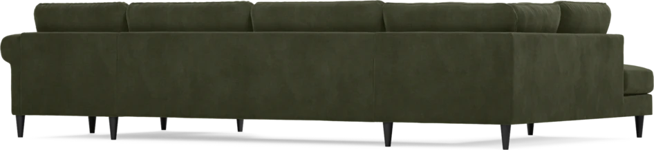 Bridge - 3-sits soffa med divan vänster och schäslong höger - Grön