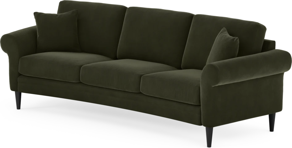 Eden - 3-sits soffa svängd - Grön