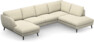 Madison Lux - 2-sits soffa med schäslong vänster och divan höger - Vit