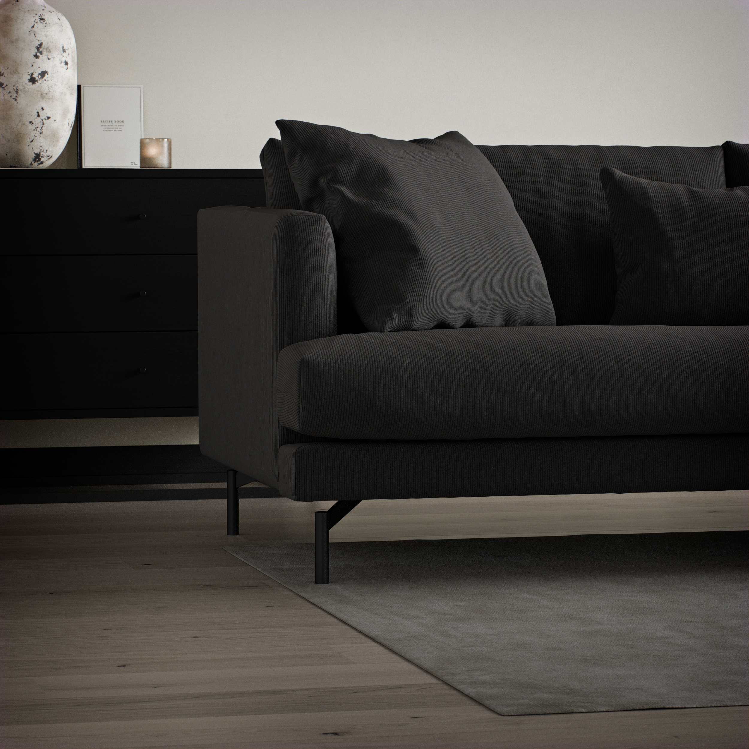 Harper - 3-sits soffa med divan höger - inspiration