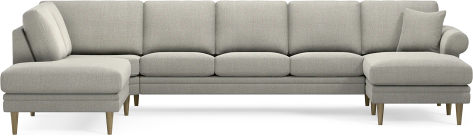 Eden - 3-sits soffa med divan vänster och schäslong höger - Grå