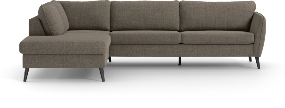 County - 2,5-sits soffa med divan vänster - Brun