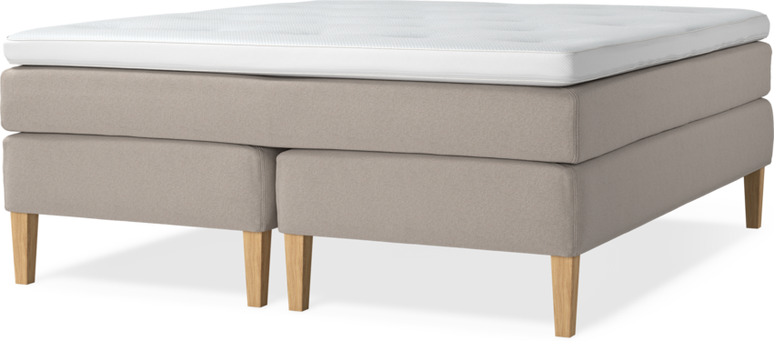 Delux Sense - Kontinentalsäng, dubbelsäng med bäddmadrass - Beige