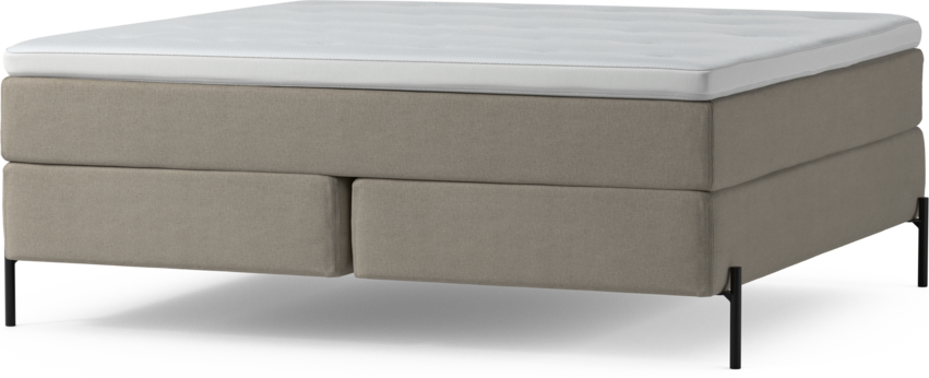 Delux Dream - Kontinentalsäng, dubbelsäng med bäddmadrass och sängben - Beige