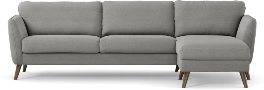 Bridge - 3-sits soffa med schäslong höger - Grå